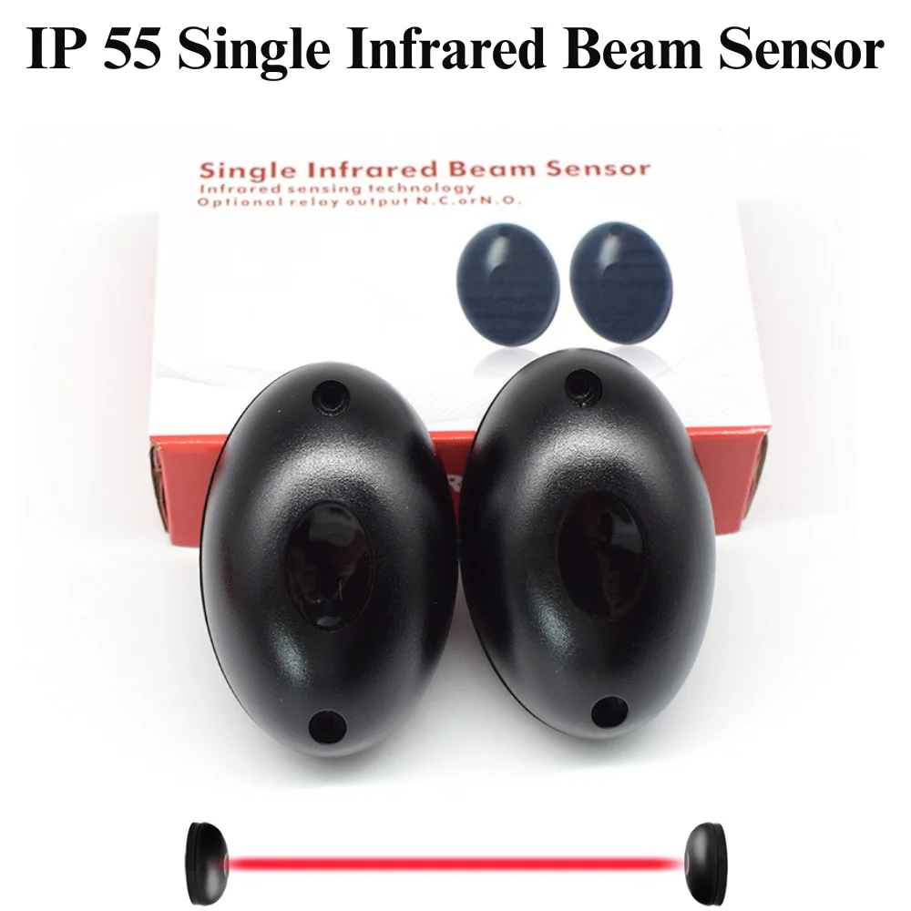 IP55 Single Infrared Beam Sensor 12-24V Photocell Detector For Automated Garage Door Window Burglar Alarm System