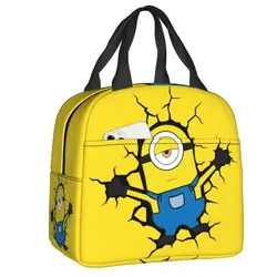 Custom Minions Broke The Wall Resuable Lunch Box Women Waterproof Cooler Thermal Food Insulated Lunch Bag Office Work