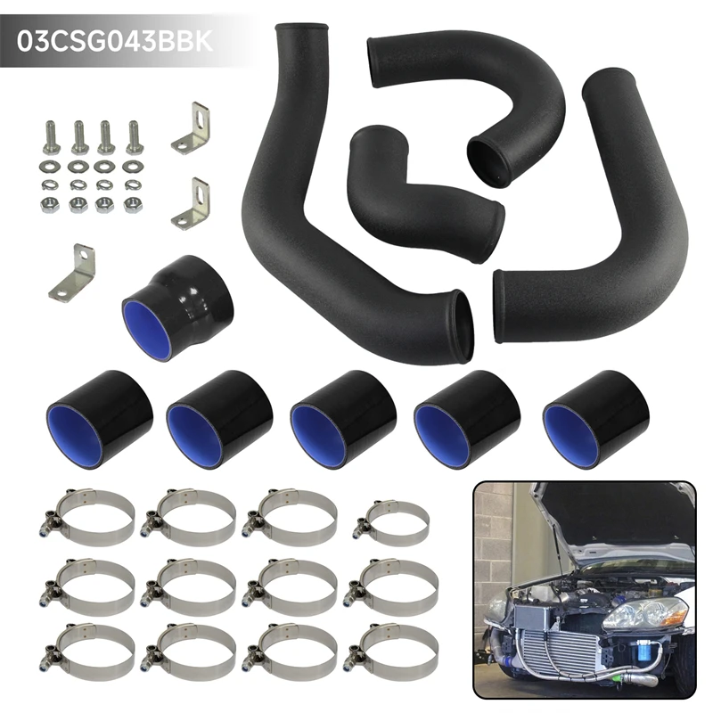 

Front Mount Intercooler Piping Hose Kit for Toyota Chaser MARK II JZX110 1JZ-GTE 2.5L Torbo Engine 00-04 Aluminum Black/Blue/Red