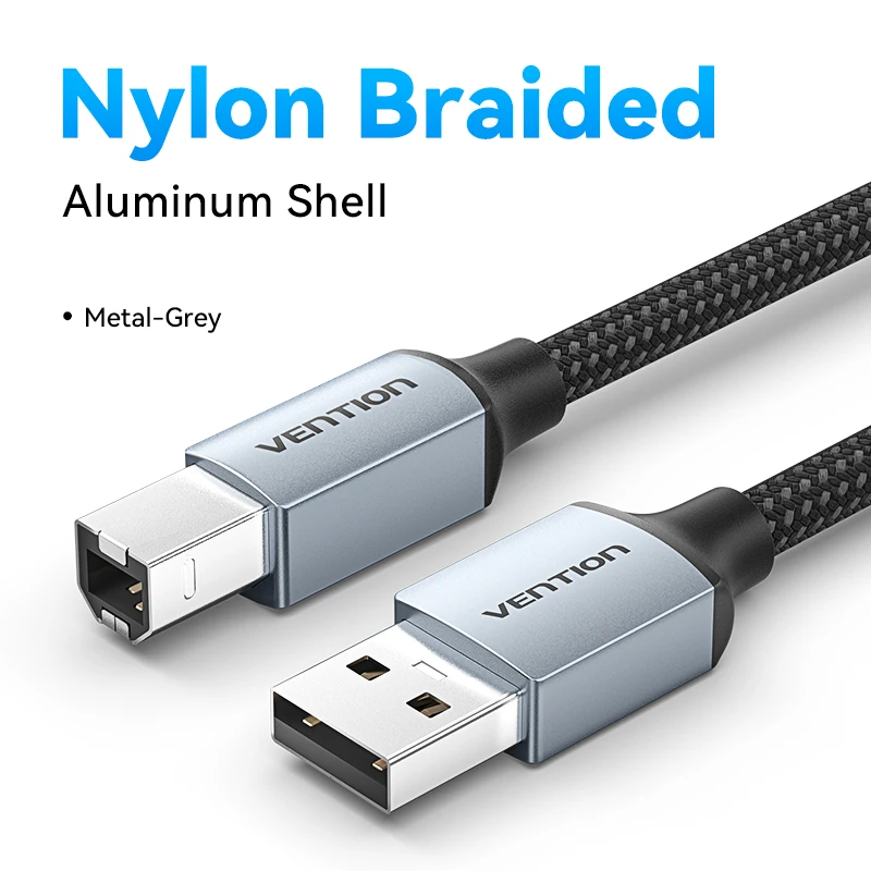Vention USB-Druckerkabel, USB-Stecker auf A-Stecker, USB 2.0-Kabel für Canon Epson HP ZJiang Etikettendrucker, USB 2.0-Druckerkabel