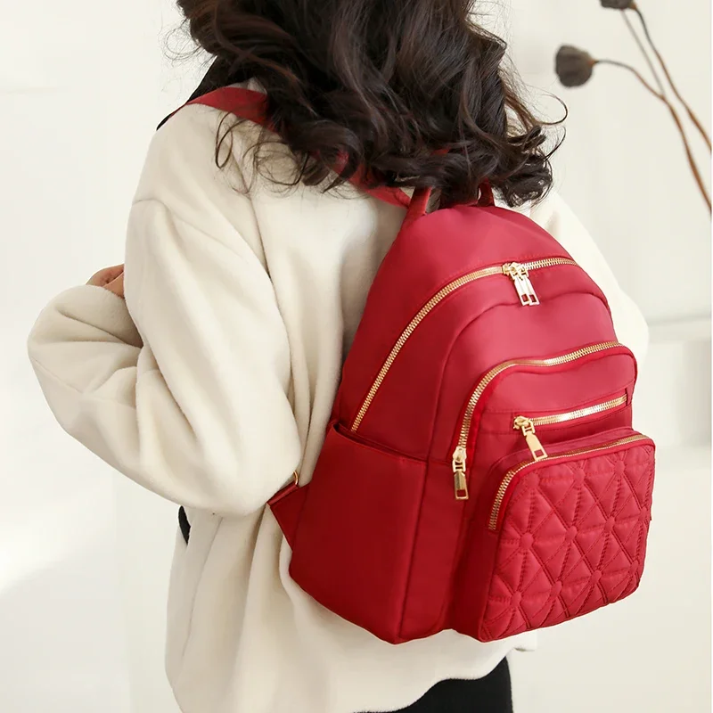 Hot Sale Fashionable Women's Backpack 2024 New Light Luxury Design Solid Color Versatile Basic Style Backpack Bolso Mujer