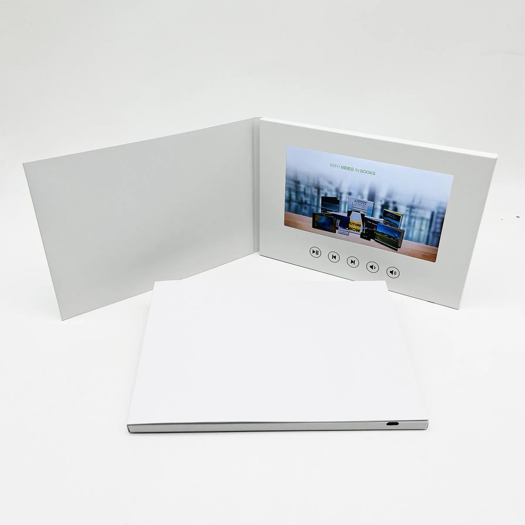 

Factory Cheap Videos Books Brochures 7 Inch LCD Soft Cover Paper Wedding Invitations Holiday Business Gifts