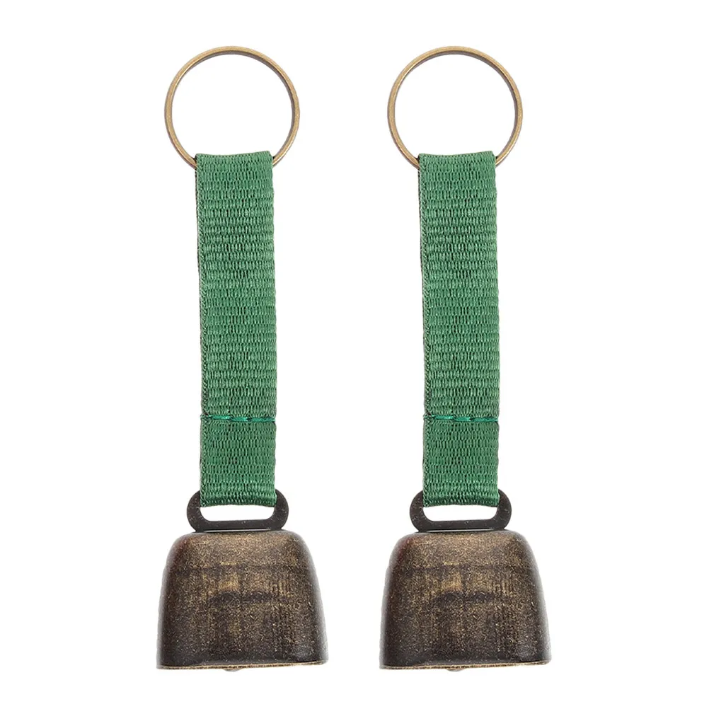 

2Pcs Vintage Bell for Hiking Camping Outdoor Warning Sound Clear Crisp Loud Traveling Anti-Lost Cattle Sheep Pet Cow
