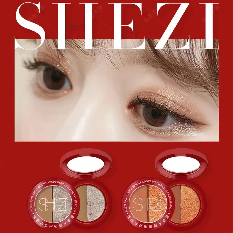 Shezi 2 In 1 Charmante Oogschaduw Highlight Palette Matte Glitter Oogschaduw Waterproof Beauty Cosmetische Eye Make Up Voor Meisje