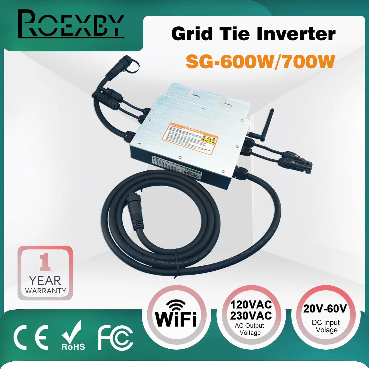 Grid Tie Micro Inversor Inteligente App Mppt Ip65 Onda Senoidal Pura à Prova Impermeável Água para Casa Solar Sistema Fotovoltaico Dc20v60v 110v 220v ac 600w 700w