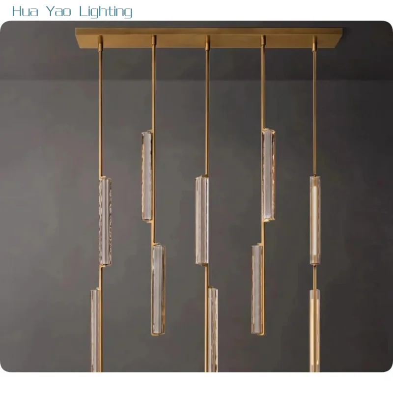 Ring Crystal Nordic Lamps Postmodern Simple Crystal Droplight Living Room Restaurant Creative Personality Light Luxury light in