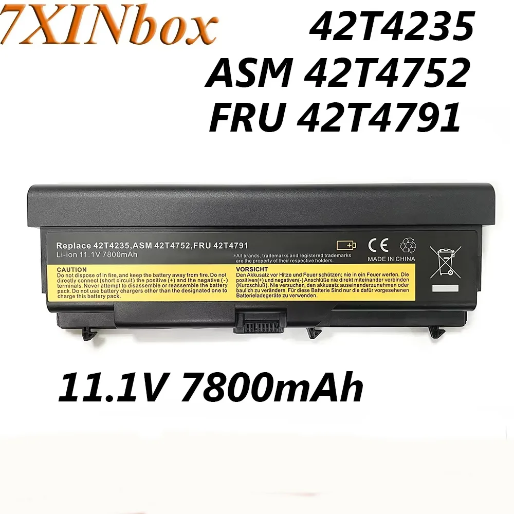 7XINbox 42T4235 42T479 42T4752 42T4731 11.1V 7800mAh Battery For Lenovo ThinkPad E40 E50 L410 L412 L420 L421 L510 L512 SL410