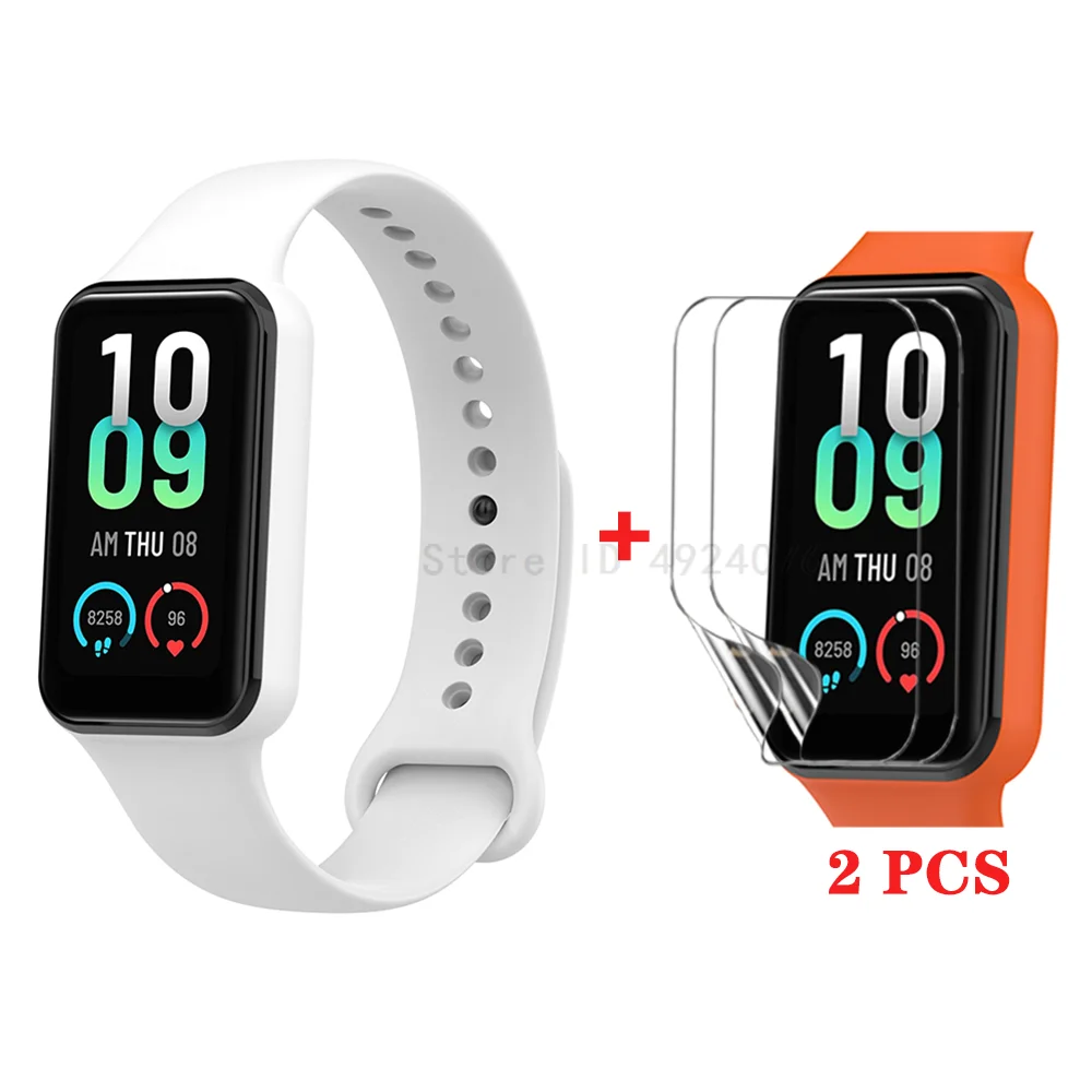 سيليكون حزام ل Amazfit الفرقة 7 حزام استبدال سوار ل Huami Amazfit الفرقة 7 حزام ساعة معصمه الرسمية اكسسوارات