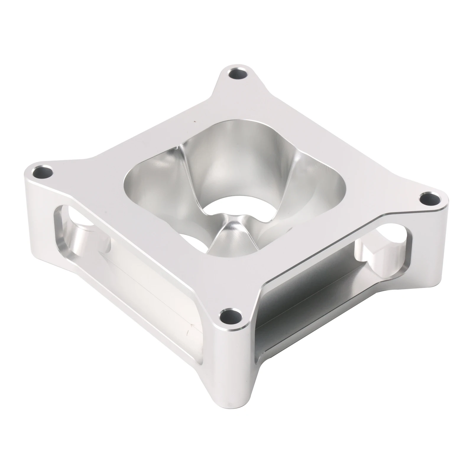 2 "อลูมิเนียม 4150 CNC Machined คาร์บูเรเตอร์ Spacer Square Bore 4 พอร์ต PCE120.1009.02 สําหรับ Chevy GM LS1 LS2 HollEY