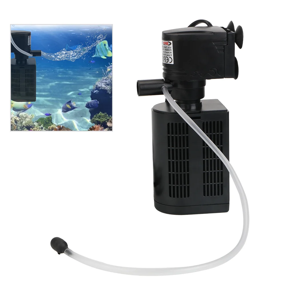 Powerful Aquarium Filter Pump Fish Tank Water Pump Ultra-quiet 12W 18W 25W 35W 3 in 1 Internal Filter For Fish Tank Filtration