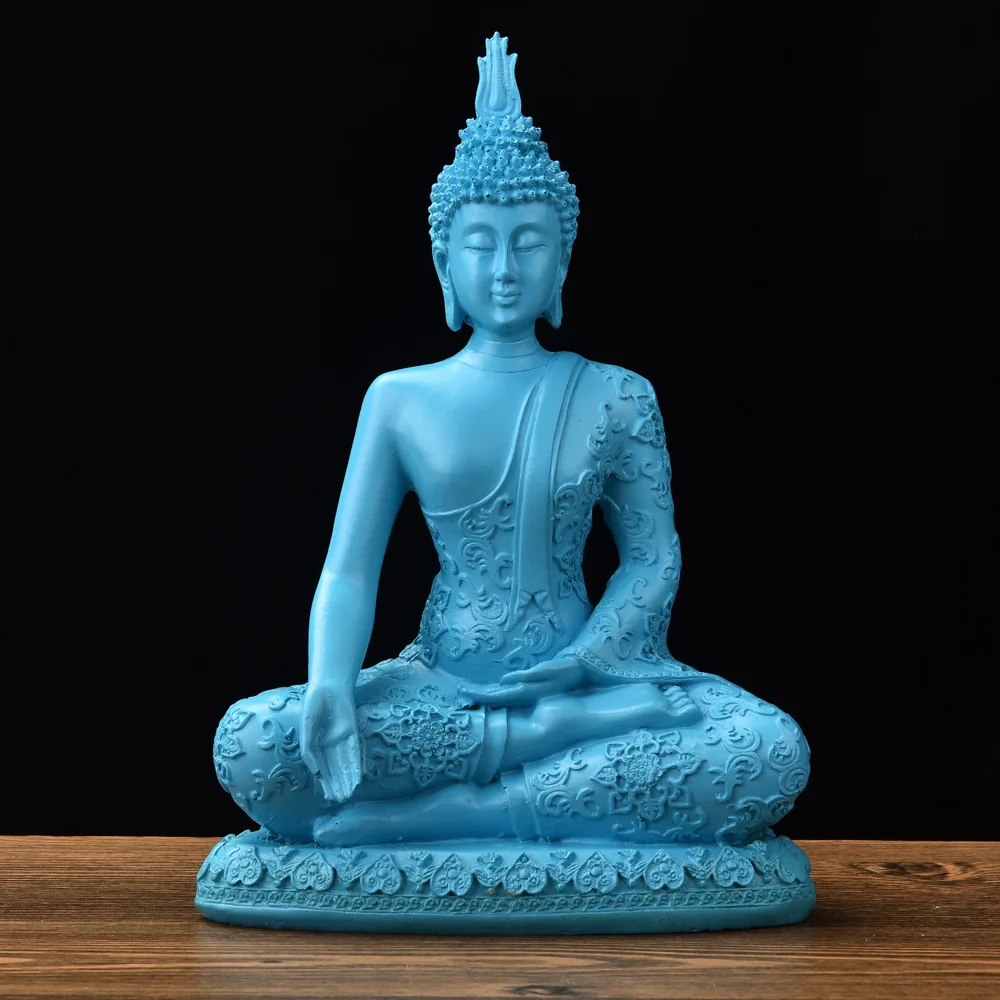 

Resin Zen background Buddha statue home decoration, sandstone handicraft decoration Chinese style