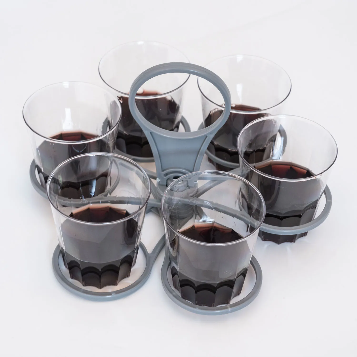 

Foldable Rotatable 6 In 1 Cup Holder Multi Purpose Organizer Rack For Milk Tea Coffee Cola Red Wine And Daily Drink Storage