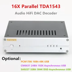 L1543DAC HiFi 16X TDA1543 Home Audio DAC Decoder Digital Coaxial/Fiber Optic USB Input