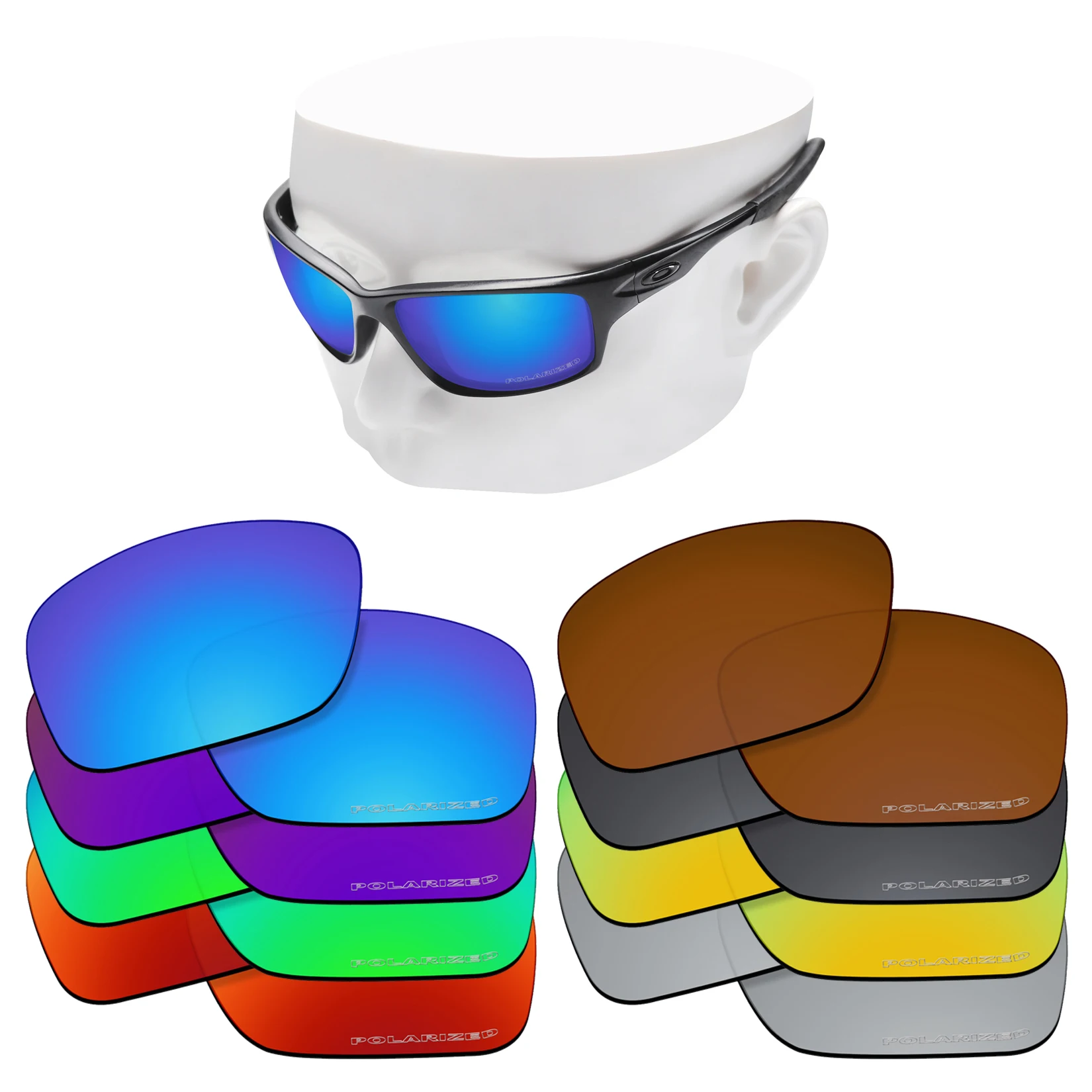 

OOWLIT Anti-Scratch Polarized Lenses Replacements For Oakley Canteen 2014 OO9225 - 60mm Sunglasses - Multi Colors