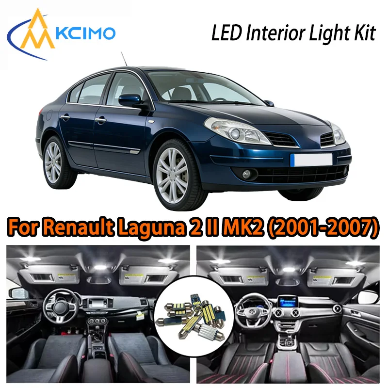 

KCIMO For Renault Laguna 2 II MK2 (2001-2007) Premium LED Interior Kit - 2 Colors , Quick Installation, Long-Lasting