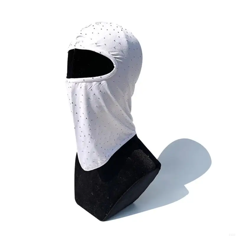 F68F Maschera integrale per da ciclismo unisex per passamontagna con cappuccio per sport all aperta con perline