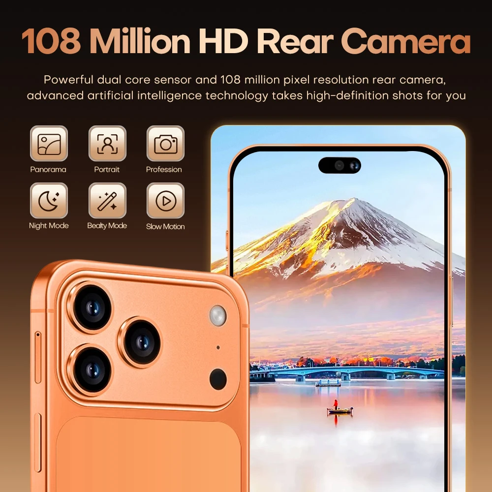 حار 2026 جديد i17 برو ماكس جودة عالية 7.3 بوصة وظيفة التعرف على الوجه بطاقة مزدوجة ذكية 8000 مللي أمبير بطارية الإصدار العالمي #5