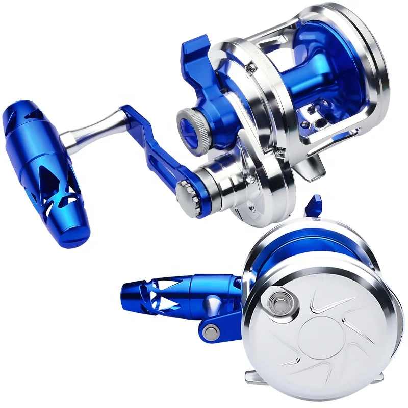 Full Metal Trolling Reel 8+1BB Jigging Reel Saltwater 5.7:1 Gear Ratio Bait Casting Level Winder Fishing Reels Wholesale