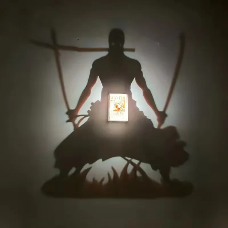 Anime Luffy Son Goku  Zoro Shadow Light Projector Lamp Creative Atmosphere Night Light Surprise Gift For Friends Besties Gifts view 3
