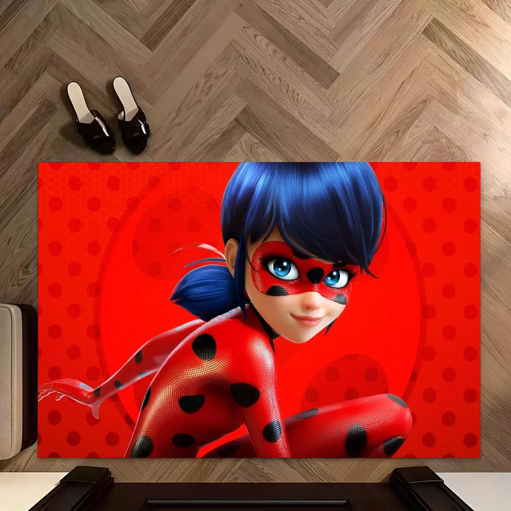 1pc Miraculous Ladybug  Floor Mat Doormats Home Carpet Foot Mat Bathroom Absorbent Mats Anti-Slip Mats Home Decor Supplies