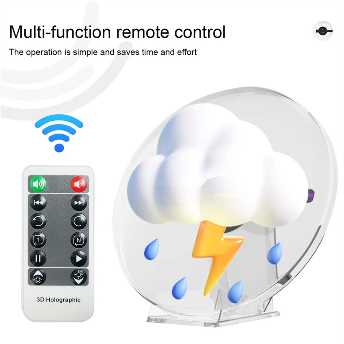 A1079F Perfect ★◀◁3D Holographic Projector Desktop LED Fan Screen Safe Mobile WIFI Control DIY Image HD Holographic Neon PD20