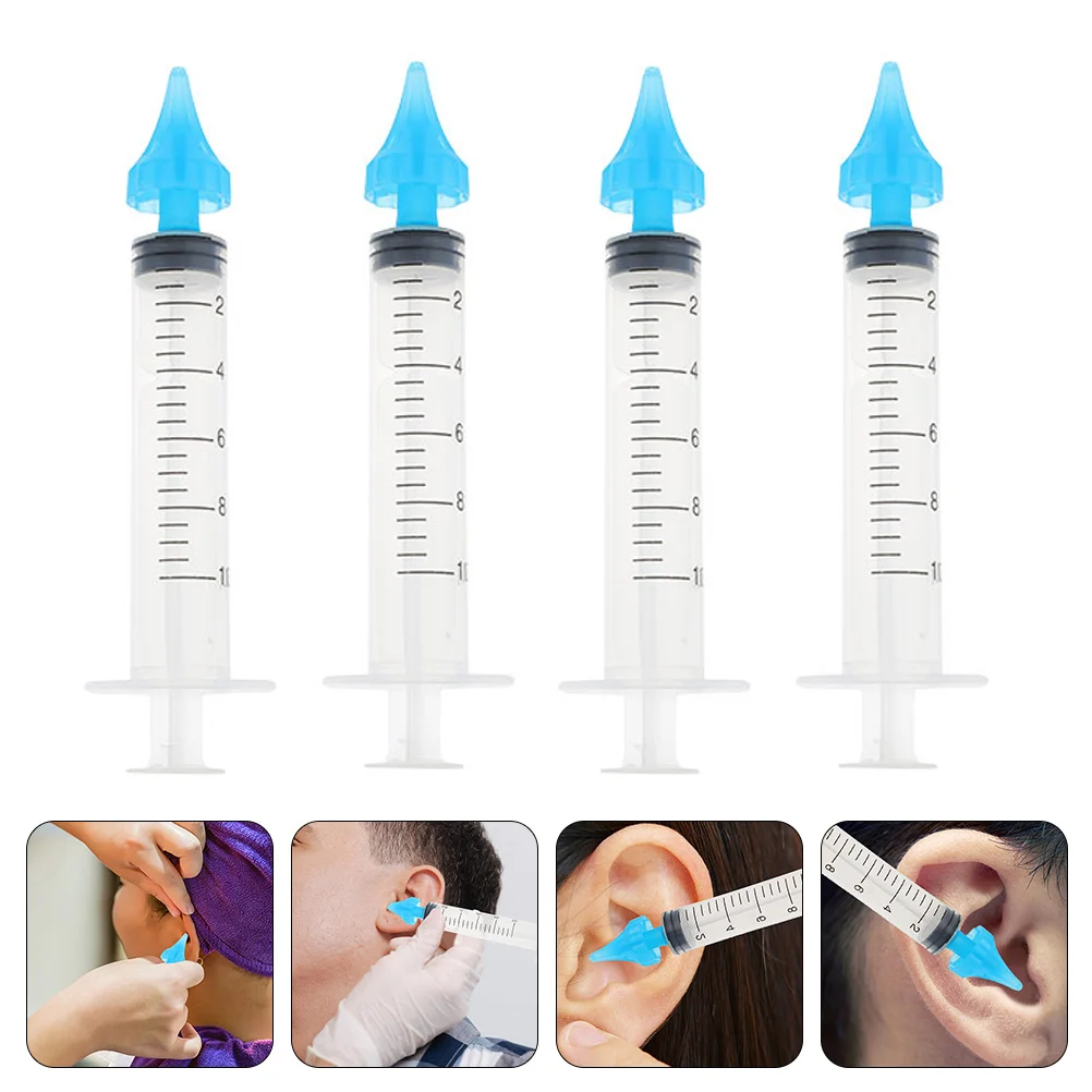 

4 Pcs Ear Rinser Wax Removal Cleaning Tool Aldult Washing Machine Earwax Drops Washer Plastic Irrigator Child