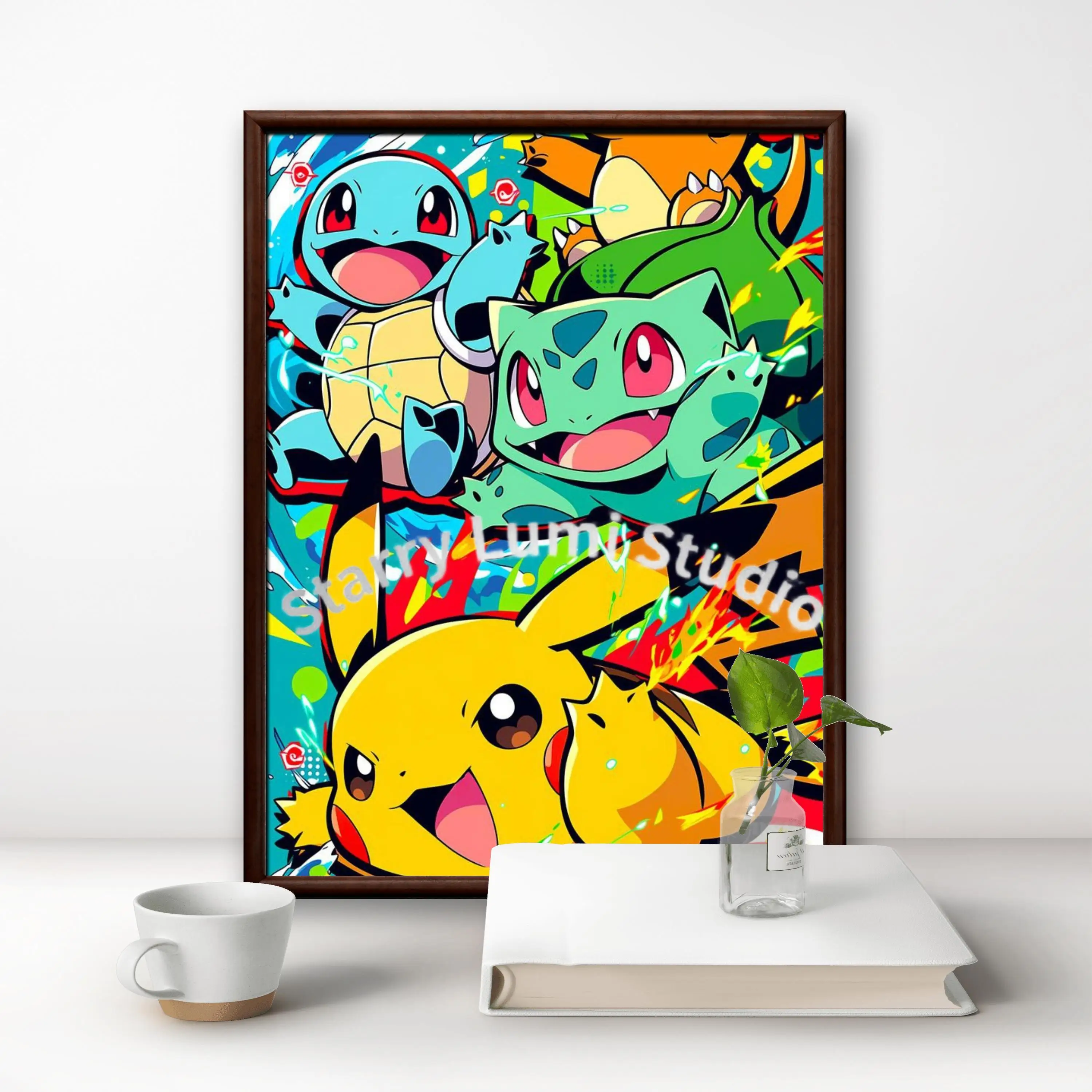 2026 New Pokémon Cute Pikachu 5D DIY Diamond Painting Mosaic Character Art Stitch All Round Set Pattern Artificial - view 2