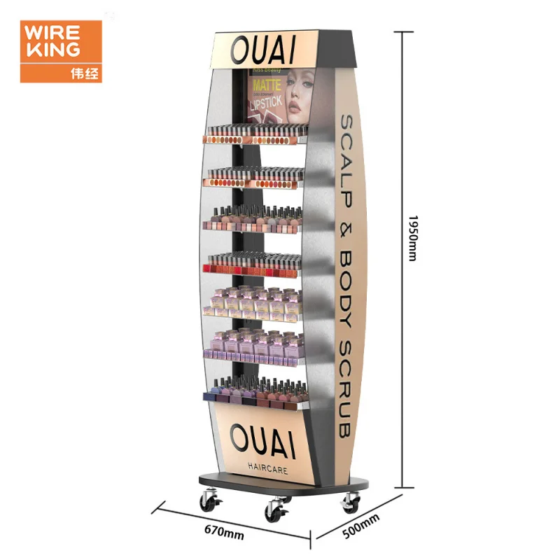 Custom. Customized Multi-Layer Rotating Cosmetic Display Stand 360-Degree Rotating Display Cabinet Counter Makeup Display