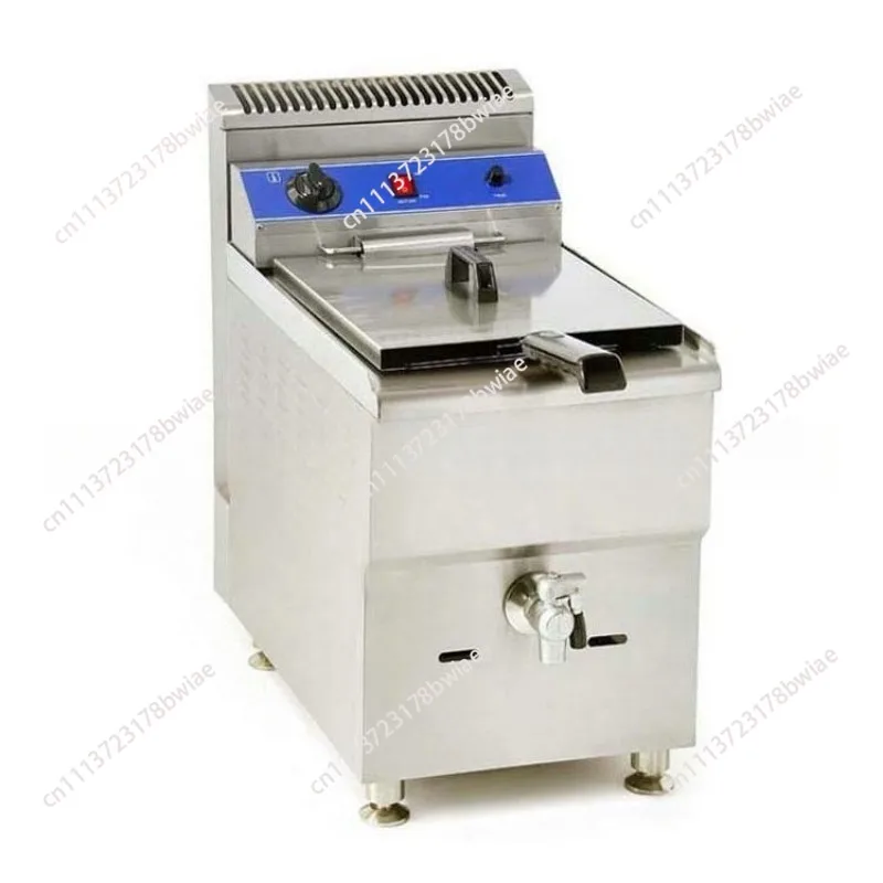 Commercial 18L Gas Deep Fryer Stainless Steel Fried  Machine Single Tank LPG Frying Machine With Oil Valve For KFC - view 5