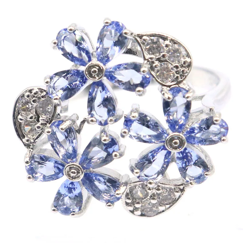 

Серебряные кольца SheCrown 22x22 мм с зеленым аметистом, иолитом и лондонским голубым топазом для повседневной носки, рекомендуемые, в различных размерах