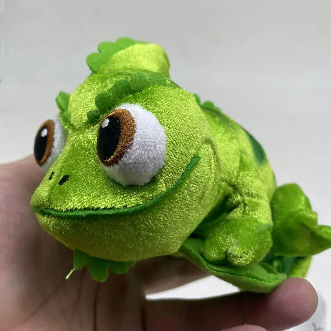 Pascal mainan boneka mewah Rapunzel Chameleon, boneka binatang Pascal, hadiah mainan boneka mewah bahu Pascal Rapunzel 14cm