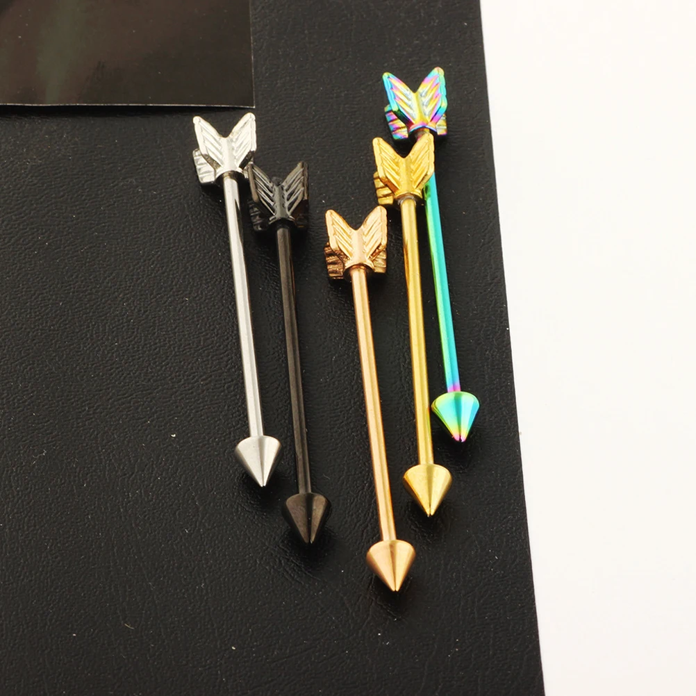 

5pcs Earring Set Women Body Piercing Jewelry Cartilage Ear Studs Stainless Steel Industrial Nipple Barbell Starter Tiny Zircon