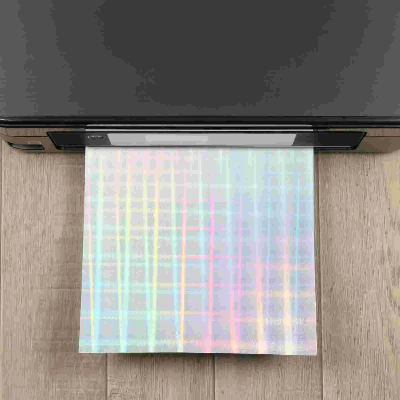 20 Sheets Labels Holographic Printing Paper Sticker for Printer Checkered Stickers Printable