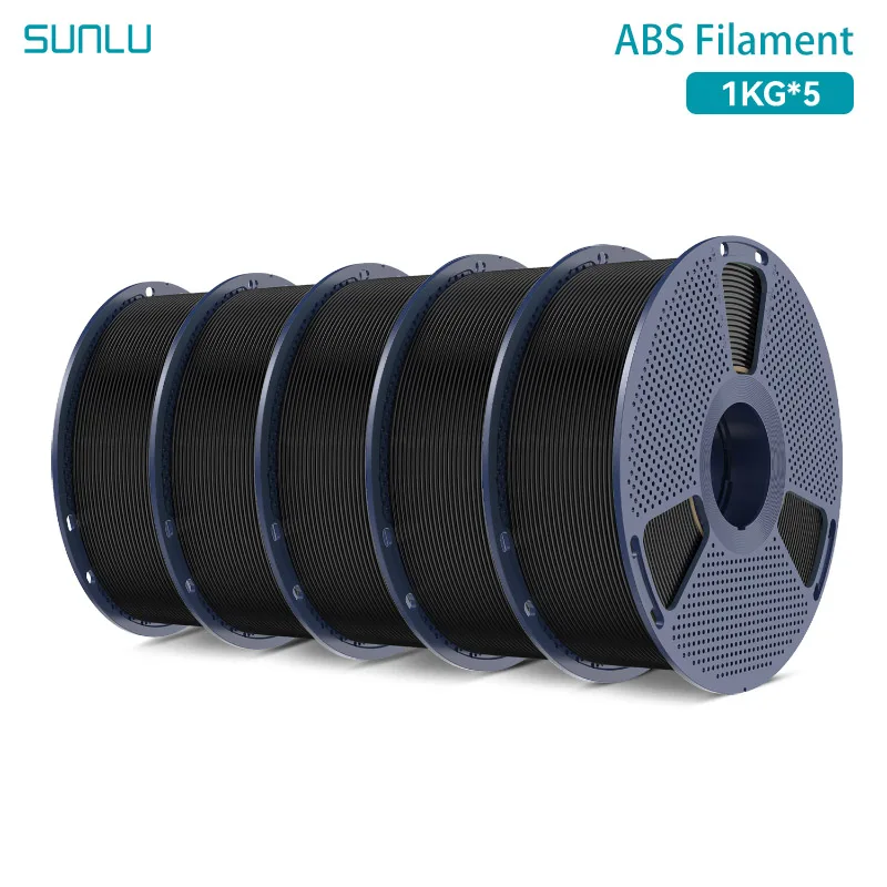 SUNLU ABS Filament 1KG/2KG/3KG/5KG/10KG 3D-Filament 1KG/Rolle 1,75mm Schwarz Weiß Grau für 3D-Druck aus Deutschland