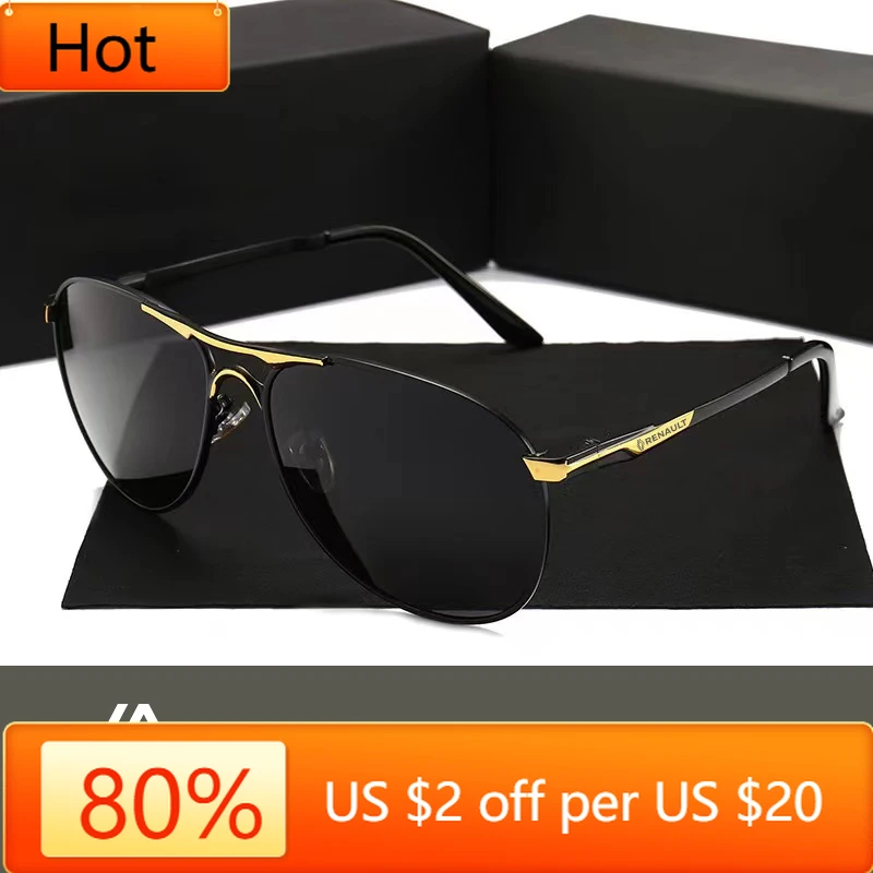 

2026 Hot For Renault Interior Stickers High end luxury men driving polarized sunglasses,brand luxury anti glare, men an For Rena