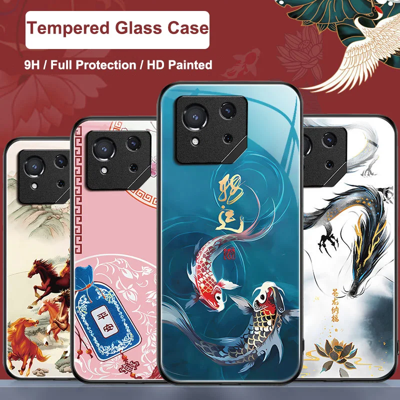 For Asus ROG 8 Case For ROG 8 Pro Temperd Glass Phone Case For Asus ROG Phone 8 ShockProof Cover For ROG 7 6 5 5S 3 ROG2 Fundas