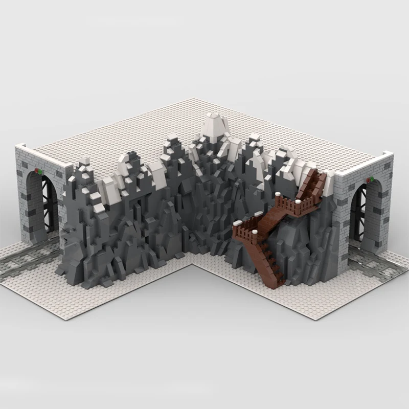 

City Street View Model MOC Building Bricks Winter Village Tunnel Modular Technology Assemble Children Toys Suit Gifts Holiday