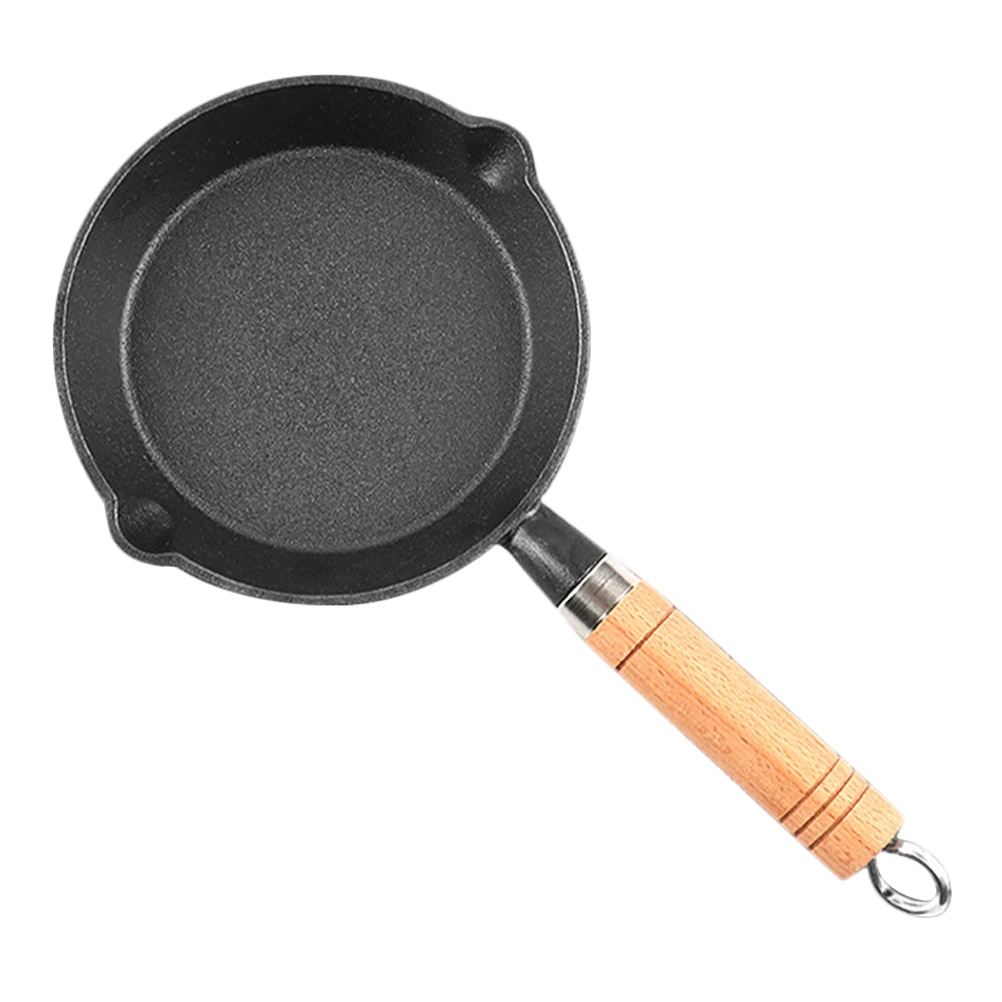 

Compact Butter Melting Pot Small Iron Sauce Pan Oil Heating Milk Warmer Wood Handle Portable Camping Cooking Tool Food Pot With
