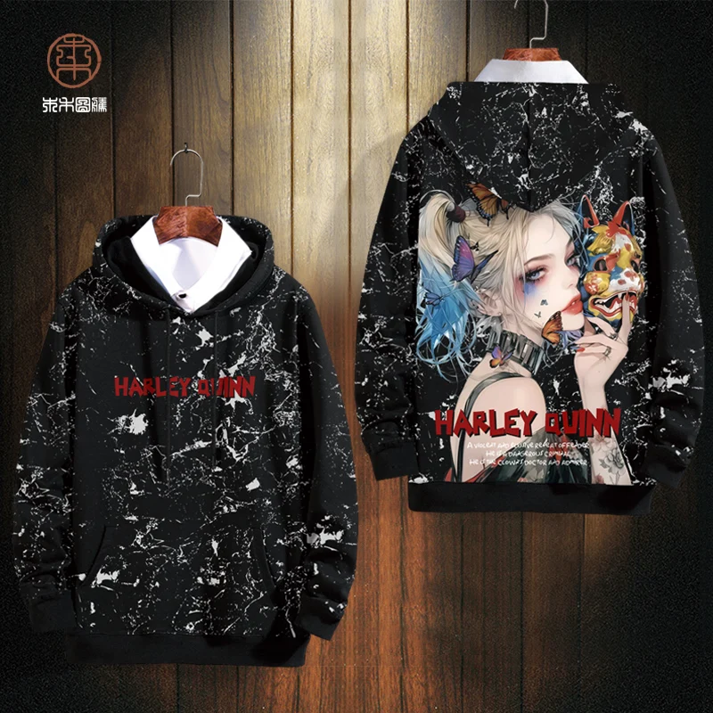 European And American High Street Vibe Clown Hoodie Trendy Brand Men's Hooded 3D printed Sweatshirt Hip-Hop American Retro Tops