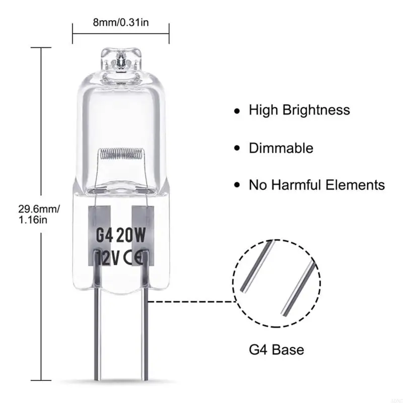 A0NC مصباح LED لإضاءة فرن ميكروويف A0NC مع لمبة الإضاءة 2 دبوسة 12V 20W