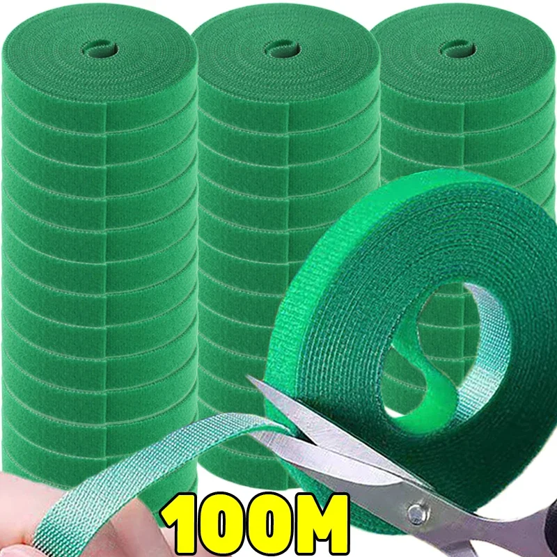 Wholesale Self Adhesive Plant Hook Loop Adjustable Nylon Cable Ties Support Twine Bandage Fastener Tape Strip Garden Accessories