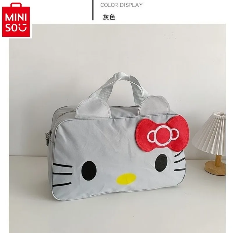 MINISO 2024 Fashion New Waterproof High Quality Oxford Spinning Handbag for Women, Large Capacity Travel Storage Luggage Bag