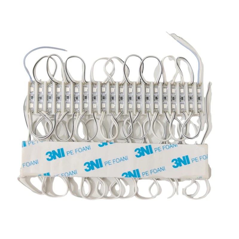 100Pcs/lot 2835 Led Module waterproof IP65 2led 12V lighting Module 0.4W  Pre-soldered Mini Board White Pixel Strip Lights