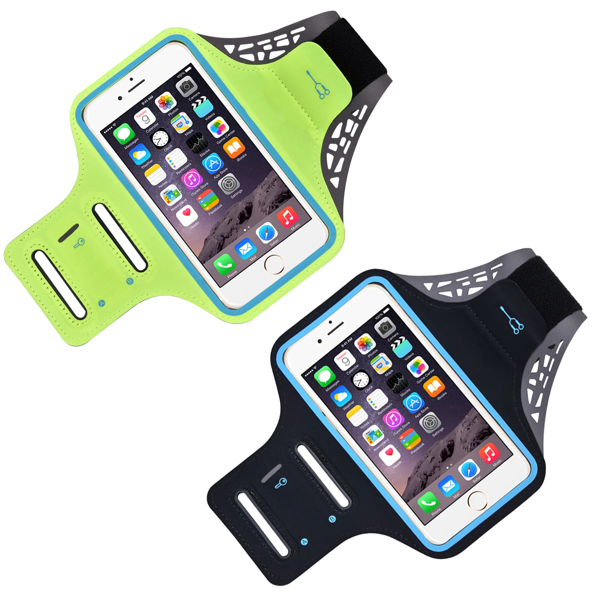 QUESHARK Touchscreen Men Women Running Arm Strap Outdoor Cycling Walking Fitness Arm Cover Storage Bag For Mobile Phone 5.5 6.3"