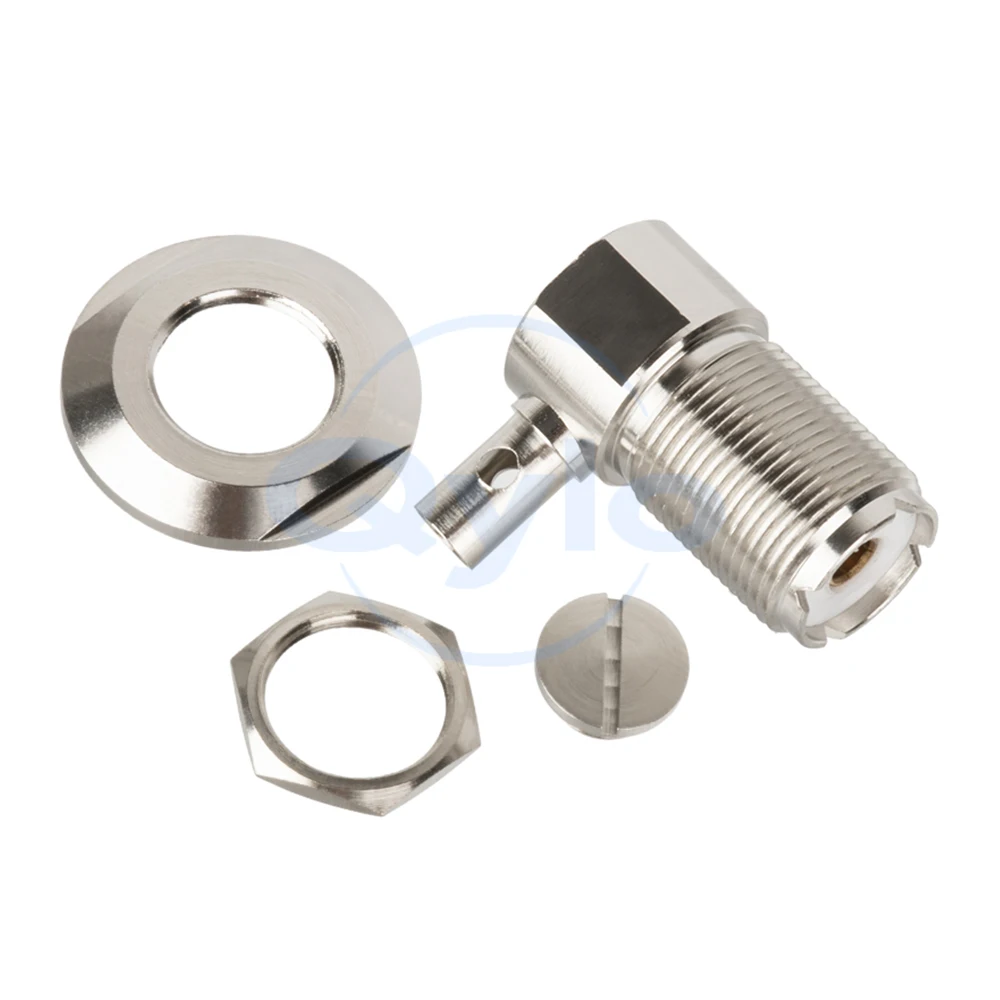 UHF male connector wiring Two-way radio vehicle mount connector 50-3 RG142 SL16 feedline crimp M-type connector Thick pin (1pcs)