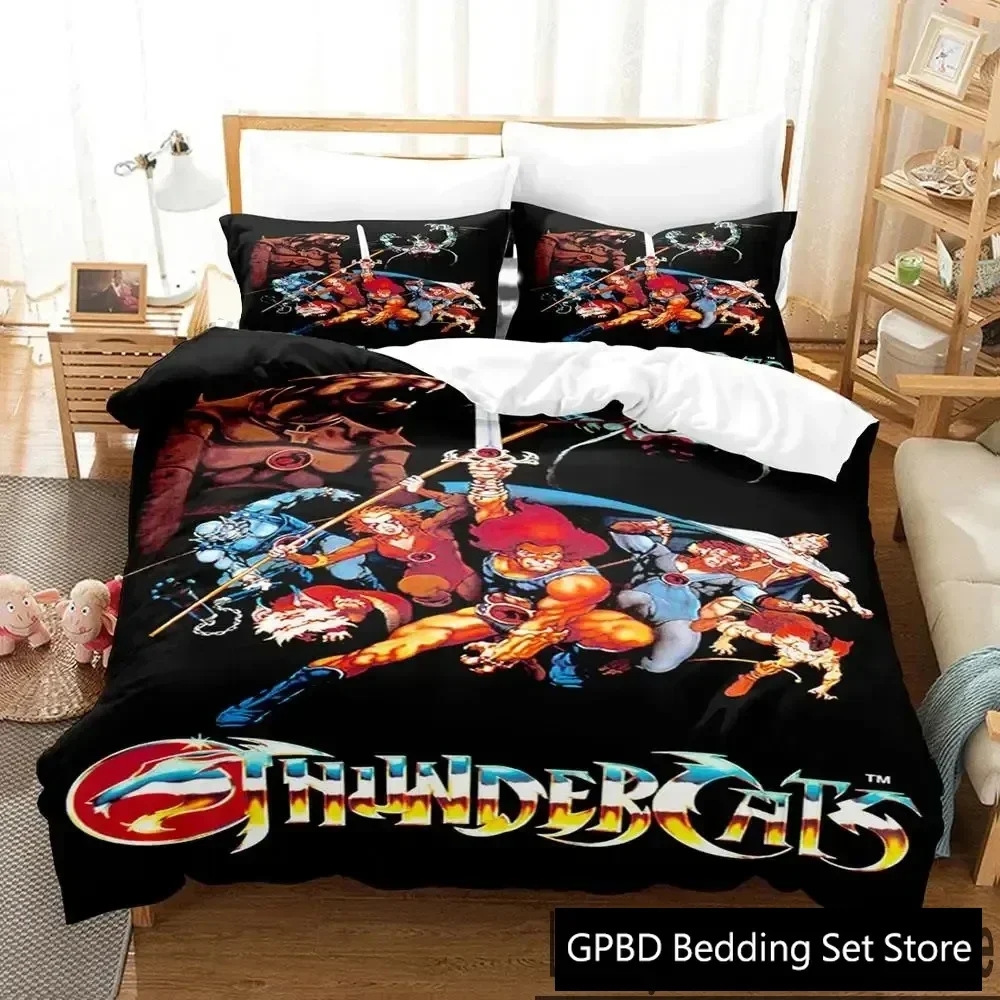 

3D Print Thundercats Bedding Set Boys Girls Twin Queen King Size Duvet Cover Pillowcase Bed boys Adult Home Textileextile