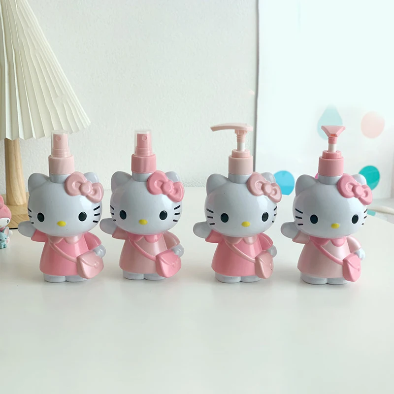 Sanrio KT Katzenflasche Kawaii Hello Kitty große Kapazität Tumbler Flasche Shampoo Flasche für Duschgel Handseife