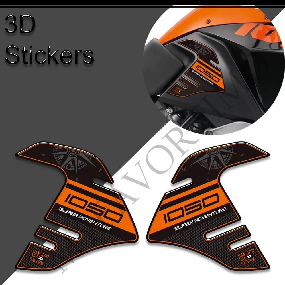 

Motorcycle 3D Stickers Decals Tank Pad Side Grips Gas Fuel Oil Kit Knee Protection For 1050 S R Super Adventure ADV