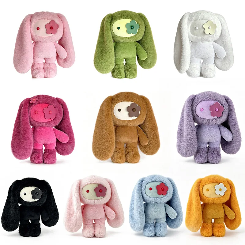 Cross-border new juju pendant plush doll flower cute rabbit juju doll rag doll keychain backpack pendant
