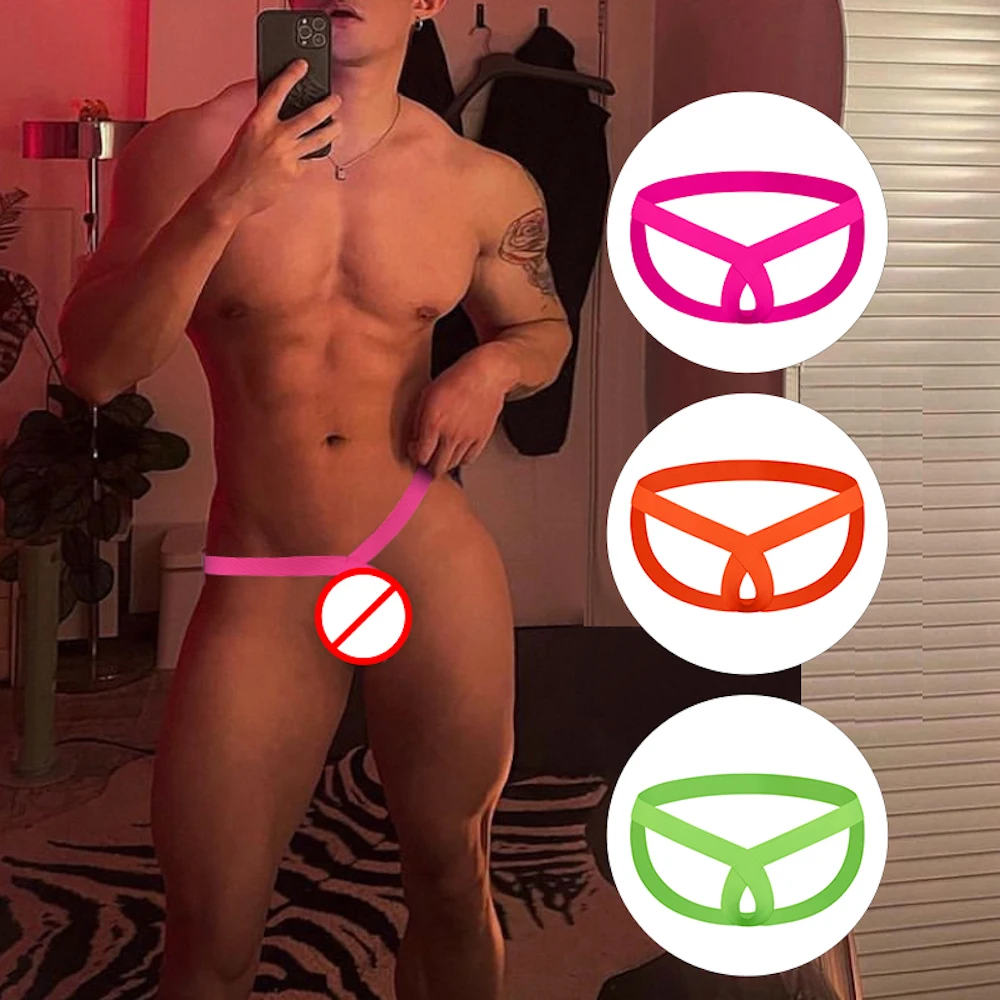 

Gay Sexy Thong Underwear - Low-Rise, Form-Fitting, Butt-Lifting, Trendy Color Scheme, Mesh & Breathable Thong Underwear for Men
